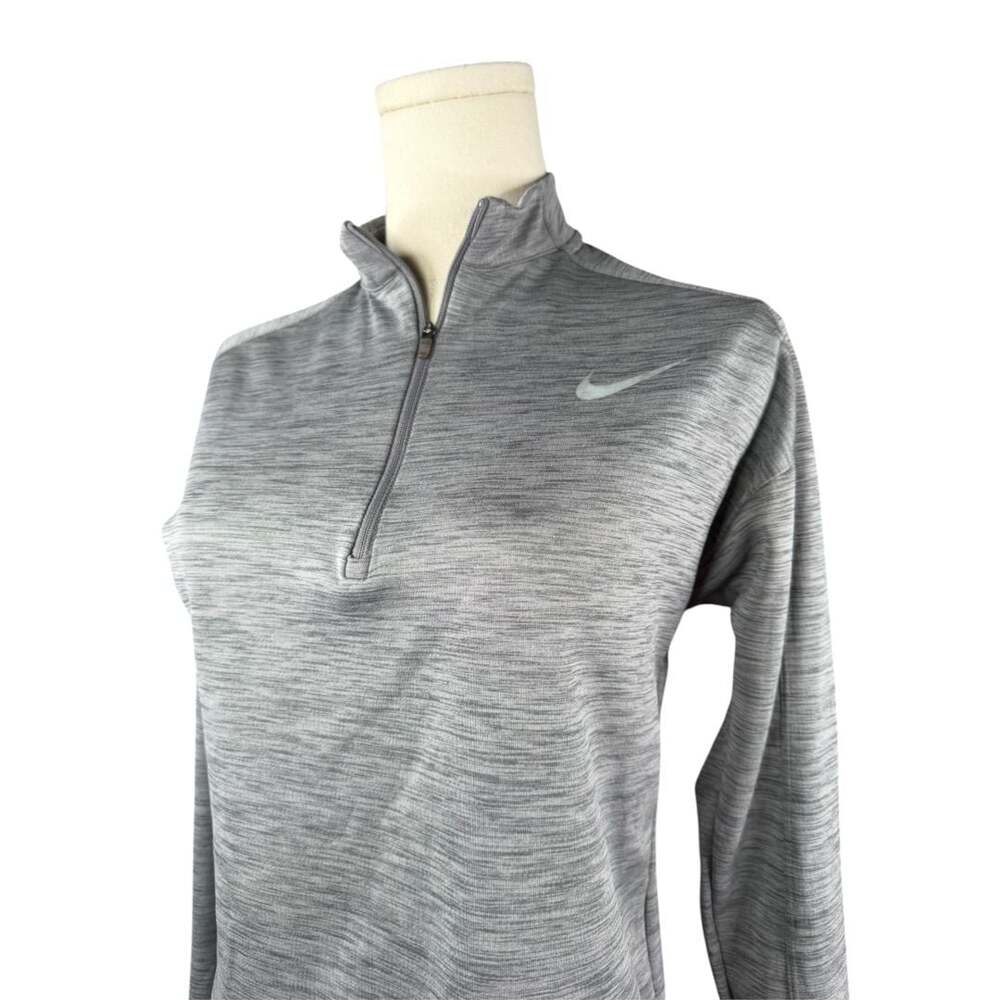 Nike Running Dri-Fit 1/2 Half Zip Pullover Grey Space Dye Women's Size XS - Picture 4 of 5